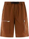 Undercover Waistband Shorts With Pockets And Loops In Brown