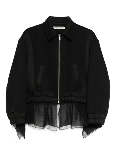 Undercover Elastic-waist Zip-front Jacket In Black
