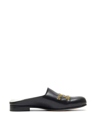 Undercover Embellished Leather Mules In Multi