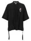 Undercover Uc1e4401-2 Portrait Painting Patchwork Short Sleeve Shirt In Black