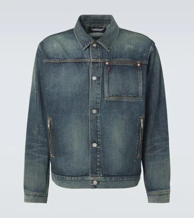 Undercover Distressed Denim Jacket Light In Blue