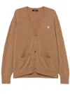Undercover Embroidered Logo Cardigan In Neutrals