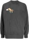 Undercover Embroidered-motif Crew-neck Sweatshirt In Grey
