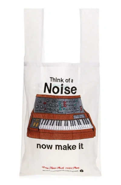 Undercover Embroidered Noise North/south Tote In White