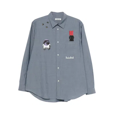 Pre-owned Undercover Embroidered Relaxed Fit Shirt 'light Charcoal' | Grey | Men's Size 4 In Gray