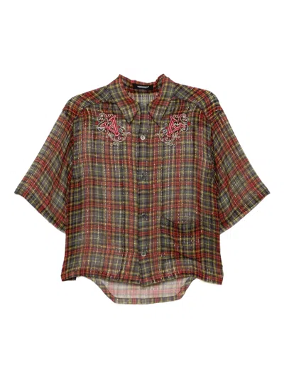 Undercover Embroidered Sheer Shirt In Multi