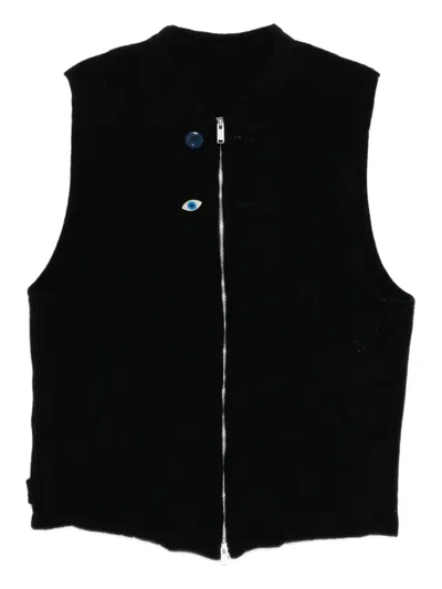 Undercover Eye-embellished Gilet In Black