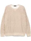 Undercover Fake Knit Printing Sweater In Neutrals