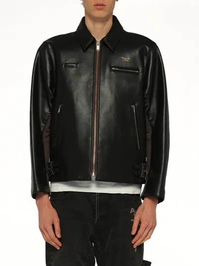 Undercover Faux Leather Blouson In Black