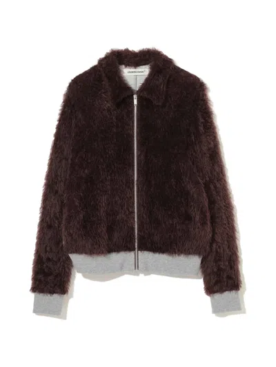 Undercover Faux-fur Panelled Jacket In Brown