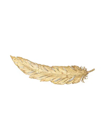 Undercover Feather Shape Broches In Gold