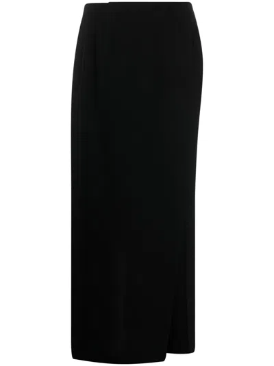 Undercover Fitted-waistline Long Skirt In Black