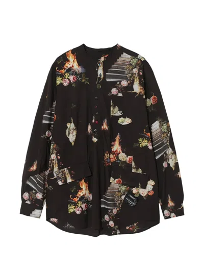 Undercover Emma Long Sleeve Printed Pullover In Black