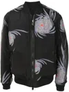 UNDERCOVER FLORAL-PRINT ZIP-UP BOMBER JACKET