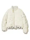 Undercover Floral-trim Puffer Jacket In White