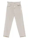 Undercover Floral-trim Trousers In Gray