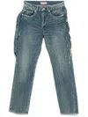 Undercover Frayed-detailed Jeans In Blue