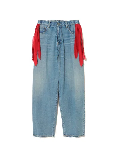 Undercover Frayed Jeans In Blue