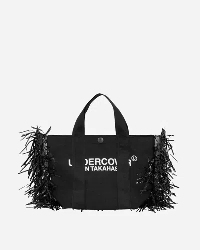 Undercover Fringe Nylon Tote Bag In Black