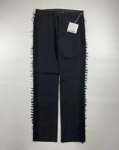 Pre-owned Undercover Fringe Wool Pants In Black
