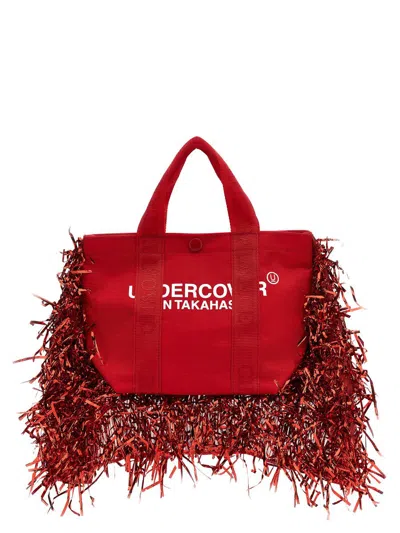 Undercover Fringed Handbag In Red