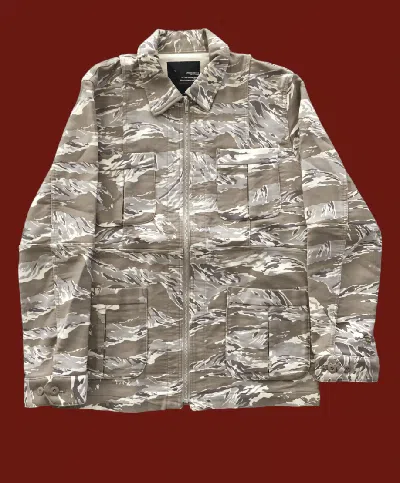 Pre-owned Undercover Fw 2001-2002 D.a.v.f Camo Zip Jacket In Brown