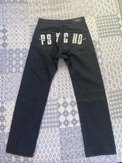 Pre-owned Undercover Fw22 Alfred Hitchcock Psycho Black Denim Jeans 2