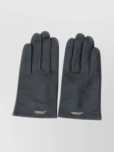 Undercover Gloves With Intricate Stitched Detailing In Green