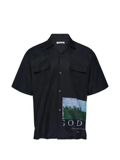 Undercover Godog Short-sleeve Shirt In Black