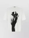 Undercover Oversized Crewneck T-shirt With Abstract Print In White