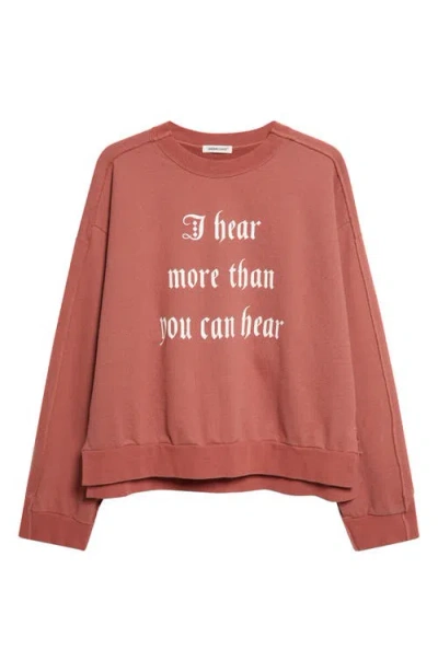 Undercover Graphic Cotton Sweatshirt In Brown