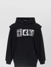Undercover Gauze Cotton Hoodie With Double Layer Vest In Black