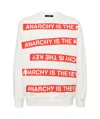 Undercover Anarchy Is The Key Cotton Fleece Sweatshirt In White