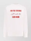 Undercover Graphic Print Cotton Sweatshirt With Ribbed Crew-neck In Gray