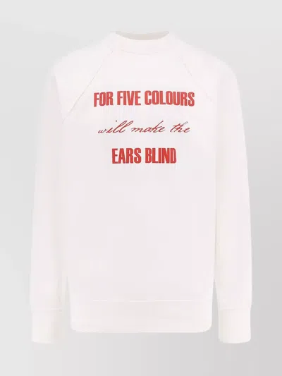 UNDERCOVER GRAPHIC PRINT COTTON SWEATSHIRT WITH RIBBED CREW-NECK