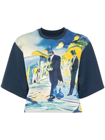 Undercover Graphic-print Cotton T-shirt In Blue