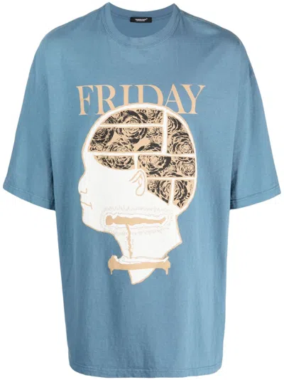 Undercover Graphic-print Cotton T-shirt In Blue