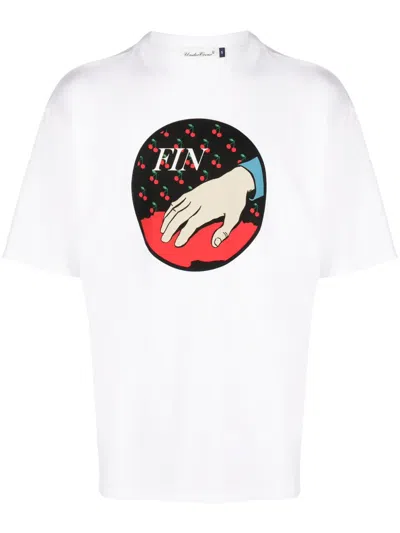 Undercover T-shirt Mit Grafischem Print In Weiss