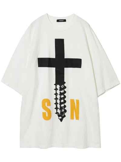 Undercover T-shirt Mit Grafischem Print In White