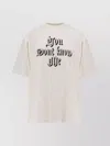 Undercover Graphic Print Cotton T-shirt Zipper Detail In Neutral