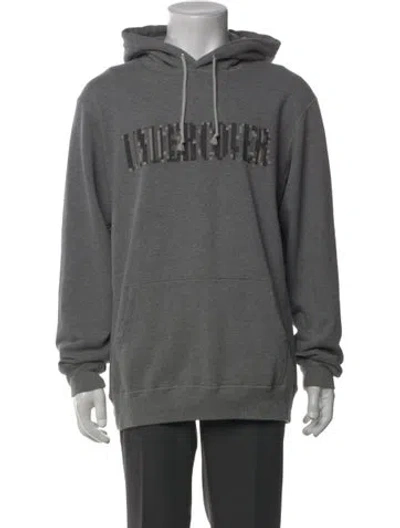 Pre-owned Undercover Graphic Print Crew Neck Hoodie In Gray
