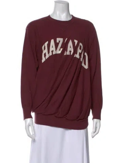 Pre-owned Undercover Graphic Print Crew Neck Sweatshirt In Burgundy