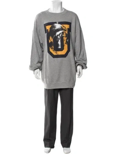 Pre-owned Undercover Graphic Print Crew Neck Sweatshirt In Grey