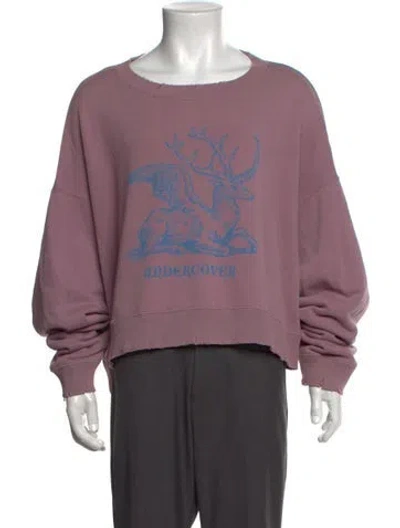 Pre-owned Undercover Graphic Print Crew Neck Sweatshirt In Purple