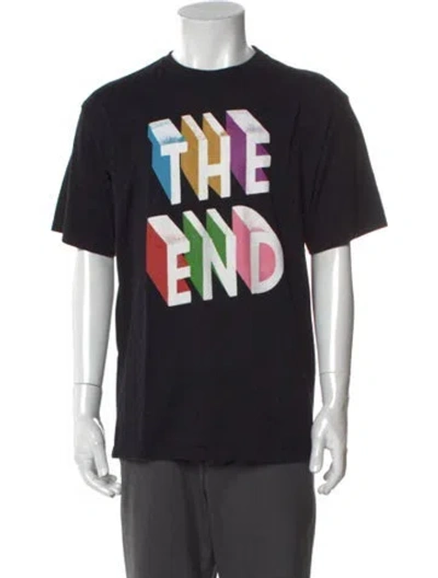 Pre-owned Undercover Graphic Print Crew Neck T-shirt In Black