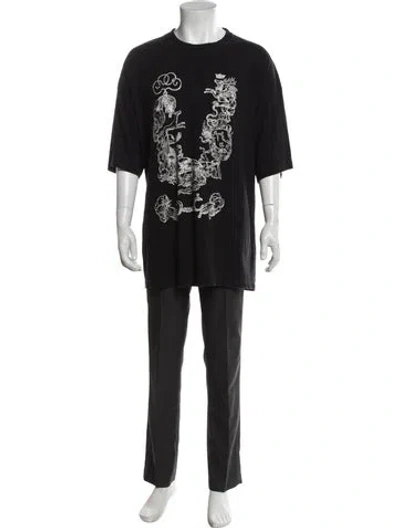 Pre-owned Undercover Graphic Print Crew Neck T-shirt In Black