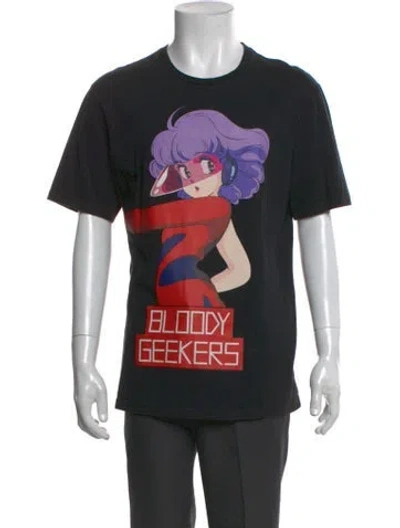 Pre-owned Undercover Graphic Print Crew Neck T-shirt In Black