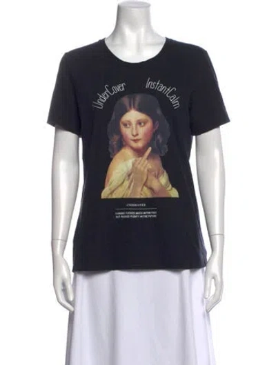 Pre-owned Undercover Graphic Print Crew Neck T-shirt In Black