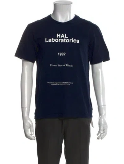 Pre-owned Undercover Graphic Print Crew Neck T-shirt In Blue