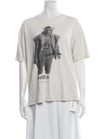 Pre-owned Undercover Graphic Print Crew Neck T-shirt In Neutrals